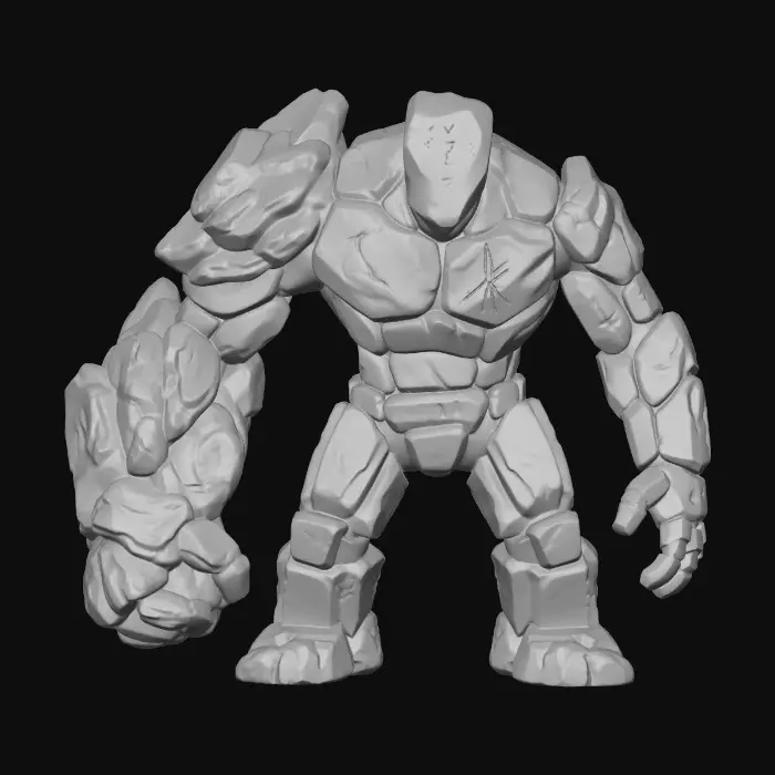 3D model for Azure Crag Golem