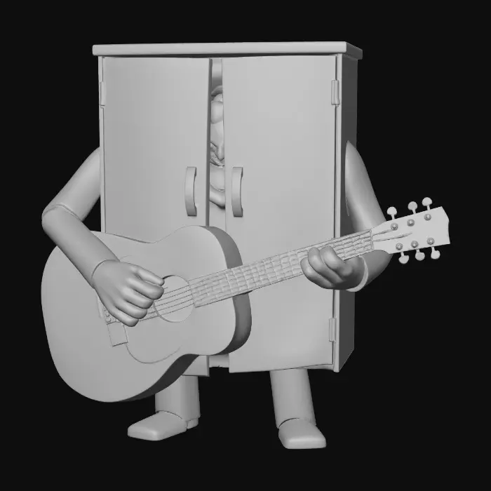 3D model for Cabinet Guitarist