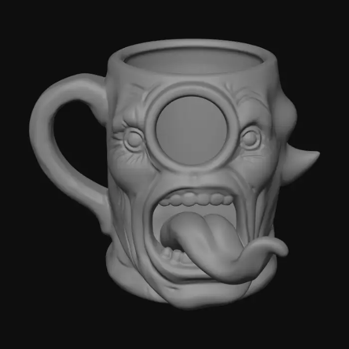 3D model for Screaming Face Mug with Tongue