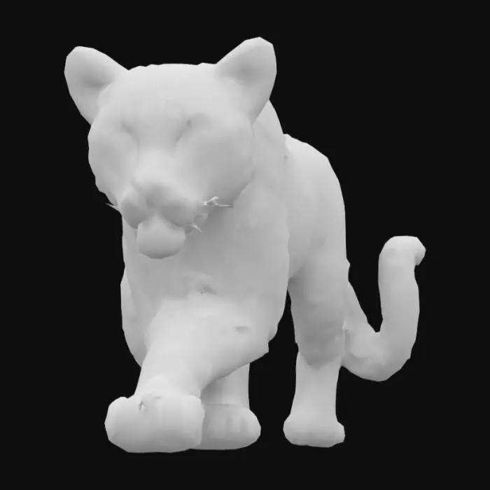 3D model for Regal Gemstone Leopard: Luxury Meets Wild Beauty