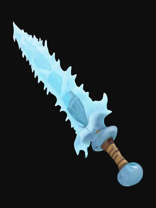 3D model for faça uma espada de gelo mais cartoon sem ser muito realista