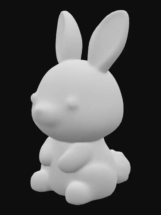 3D model for Blue Bunny Sculpture