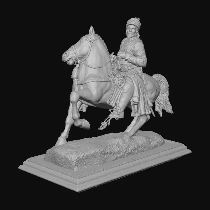 3D model for maratha Warrior on Horseback