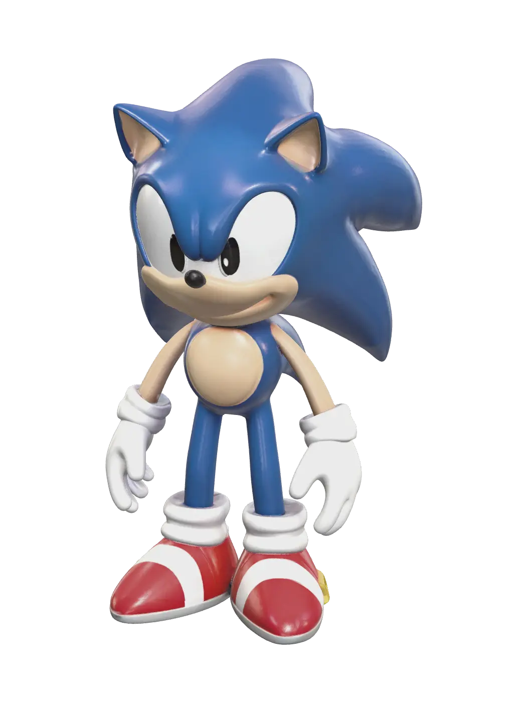 Sonic Head - Hedgehog 3D model, vytvořený pomocí AI