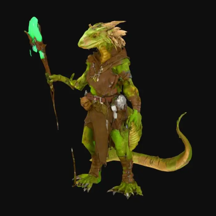 3D model for Lizardfolk Shaman in Enchanted Swamp