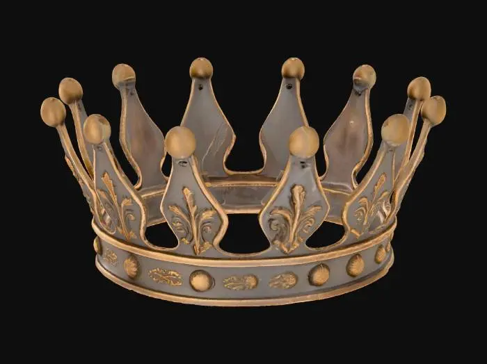 3D model for copper crown with oxidized patina