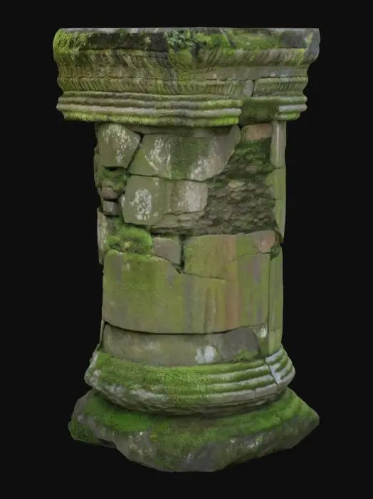 3D model for Crumbling stone pillar