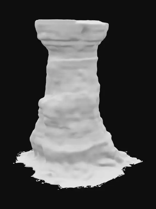 3D model for Eroded stone pillar