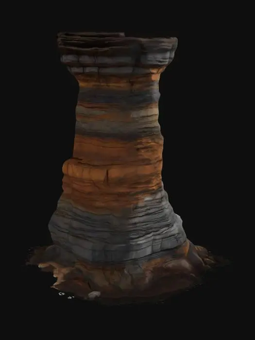 3D model for Eroded stone pillar