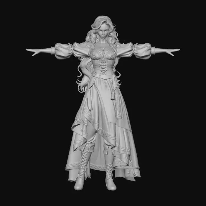 3D model for Medieval Fashion Pose