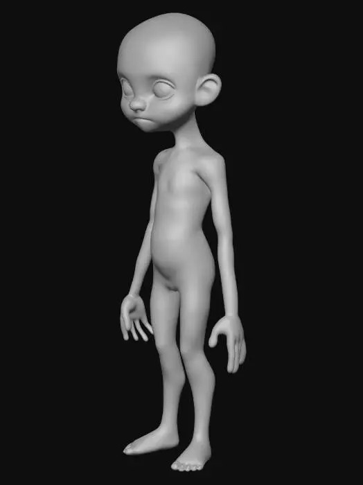 3D model for Cracked Clay Child