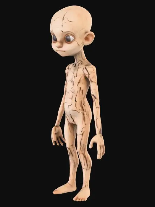 3D model for Cracked Clay Child