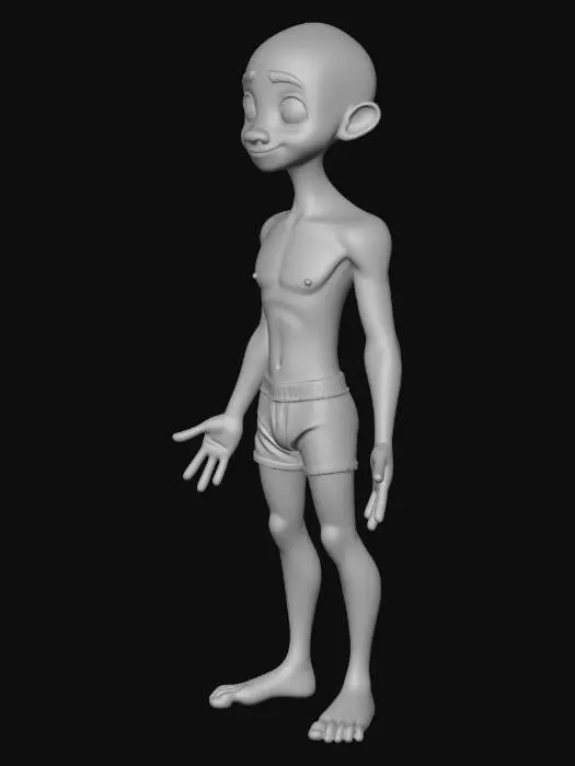 3D model for Boy in White Shorts