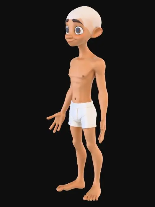 3D model for Boy in White Shorts