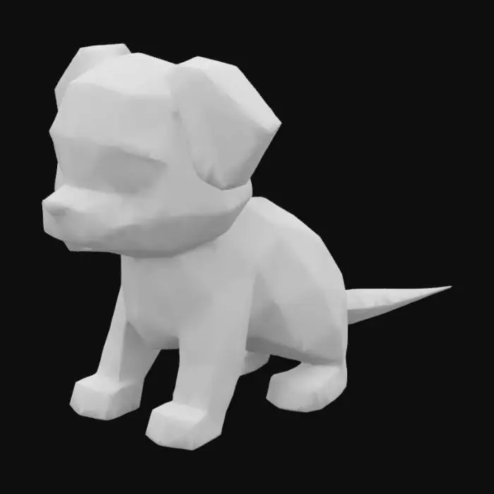 3D model for Low poly chihuahua