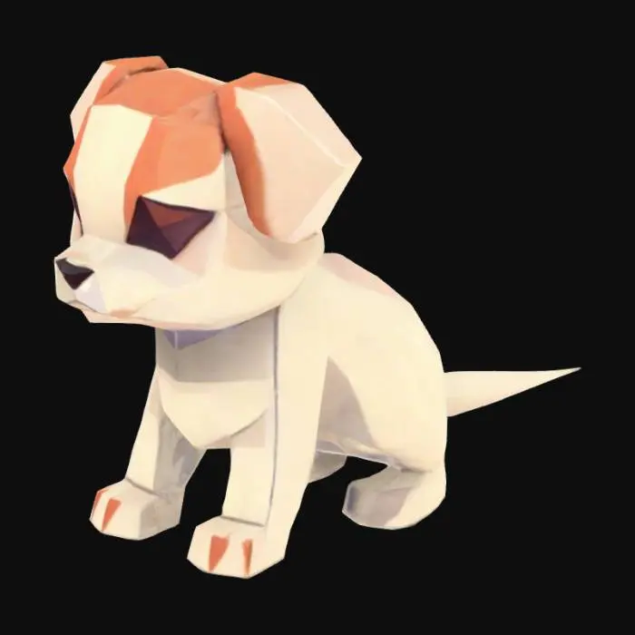 3D model for Low poly chihuahua