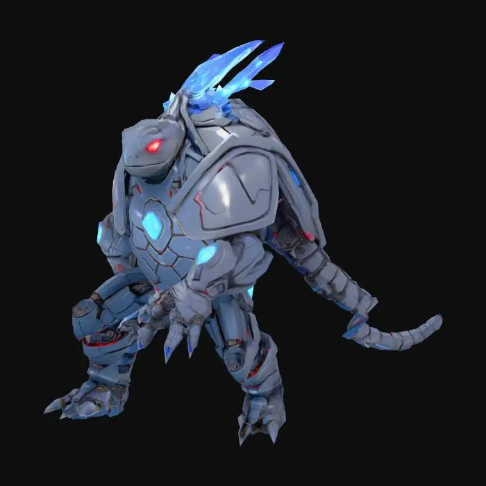 3D model for Cyber Tortoise Warrior