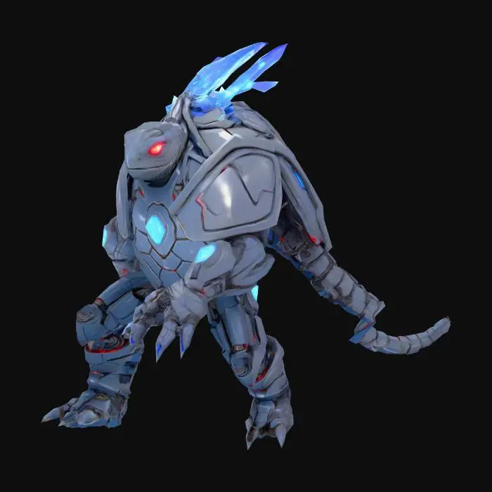 3D model for Cyber Tortoise Warrior