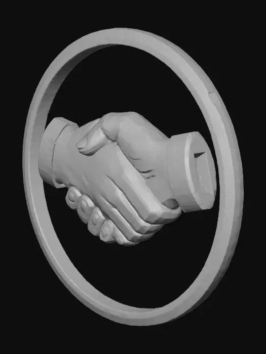 3D model for Handshake Emblem