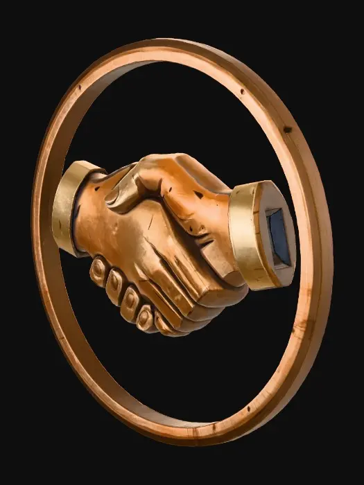 3D model for Handshake Emblem