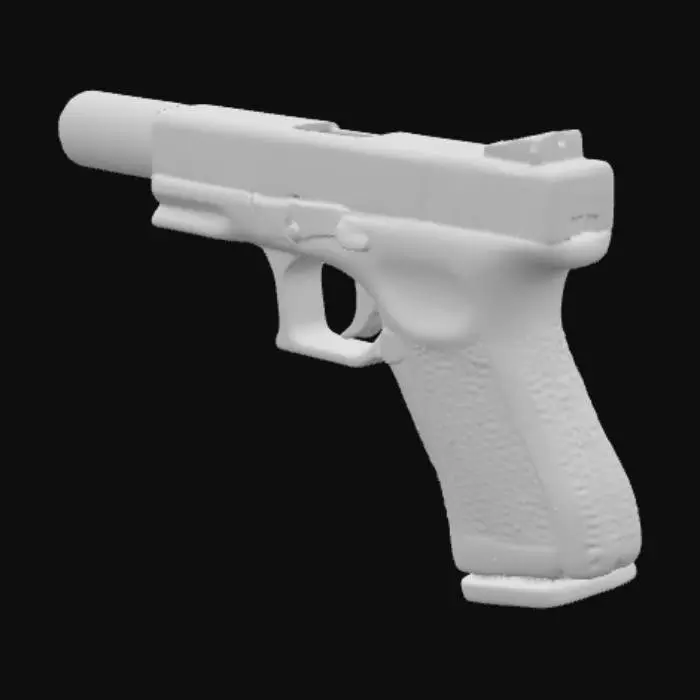 3D model for Сделай модель glock 18 с глушителем
