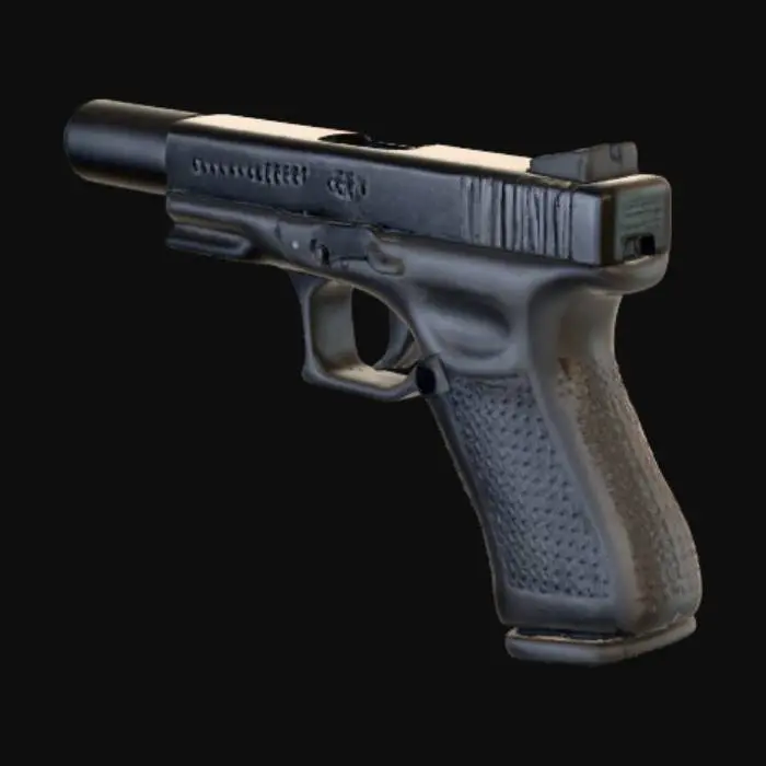 3D model for Сделай модель glock 18 с глушителем
