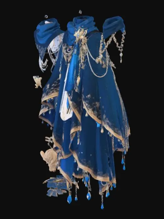 3D model for Ethereal Blue Cloak