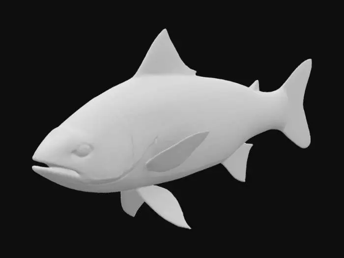 3D model for beautiful realistic ultradetailed hd freshwater river fish with patterned scales