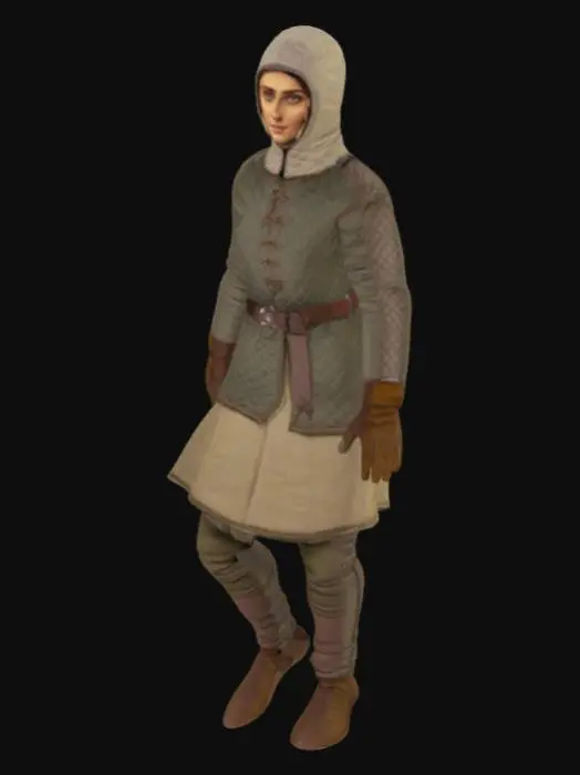 3D model for Medieval Gambeson Woman
