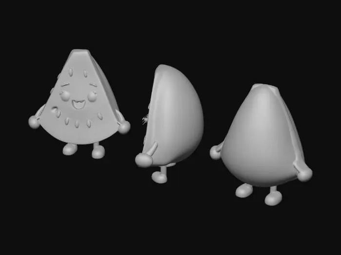 3D model for Watermelon Trio