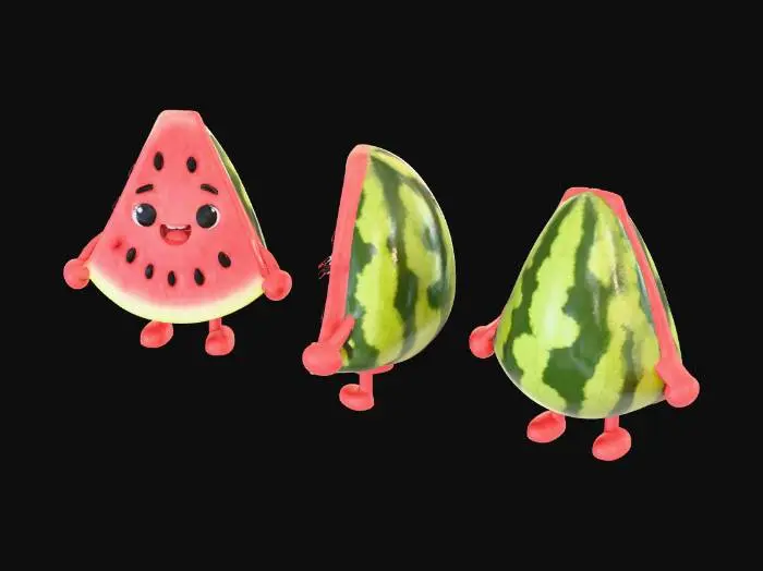 3D model for Watermelon Trio