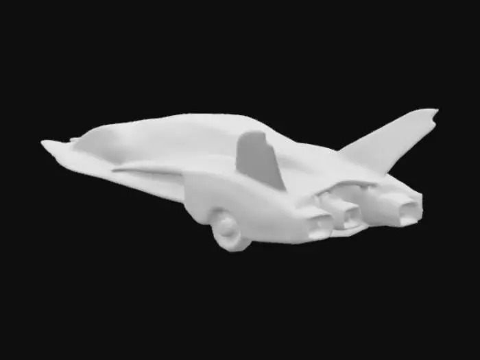 3D model for Futuristic Red Cruiser