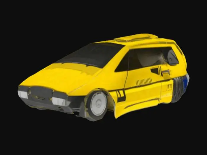 3D model for Yellow Futuristic Car
