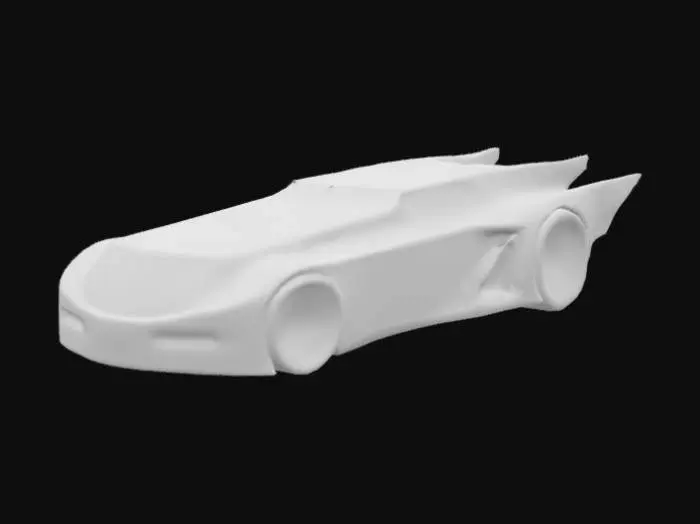 3D model for Batmobile Illustration