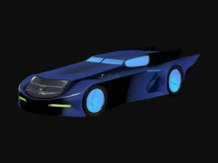 3D model for Batmobile Illustration