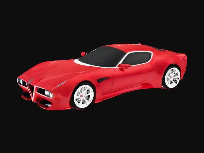 3D model for Elegant Red Speedster