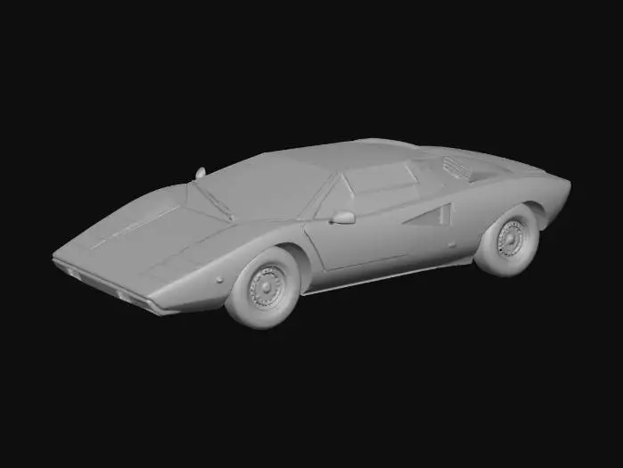 3D model for Blue Mid-Engine Supercar