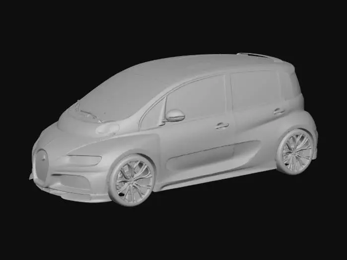3D model for Blue Bugatti Concept Car