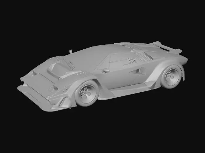 3D model for Black Lamborghini Model Car
