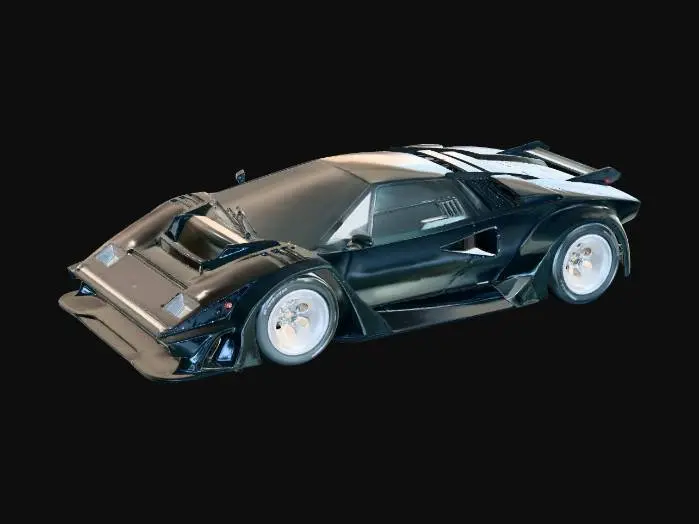 3D model for Black Lamborghini Model Car