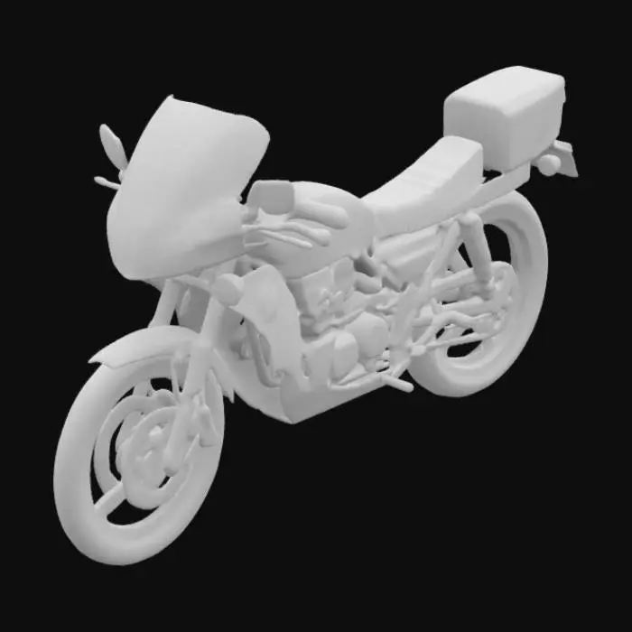 3D model for Classic Police Motorcycle