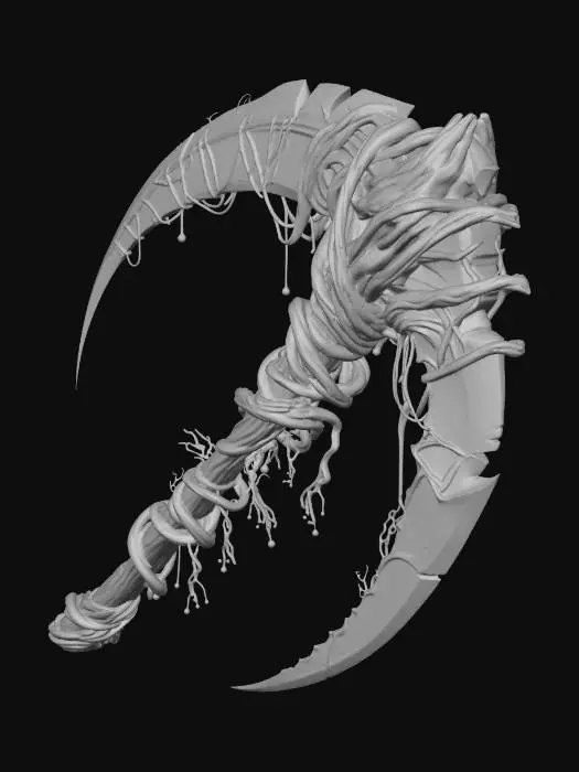 3D model for Thorned Scythe of the Eldertree