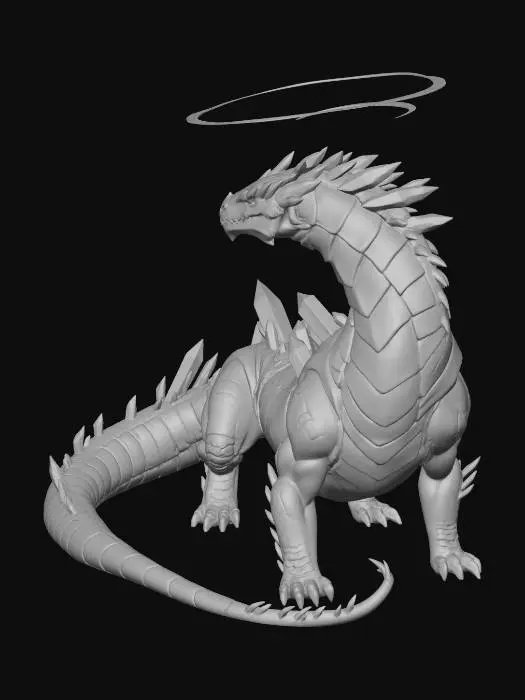 3D model for Haloed Cliff Basilisk