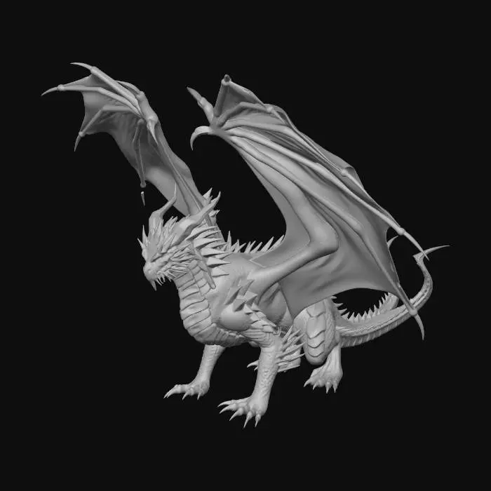 3D model for Elder Red Dragon