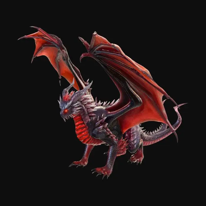 3D model for Elder Red Dragon