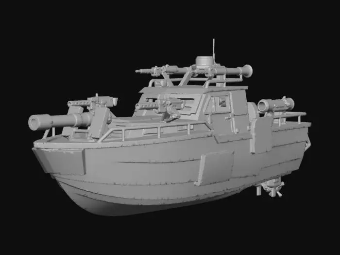 3D model for Steampunk Gunboat