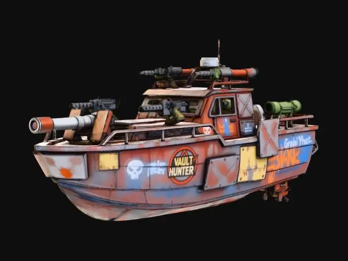 3D model for Steampunk Gunboat