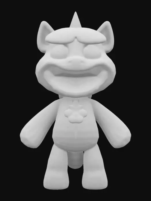 3D model for Smiling Unicorn Plush