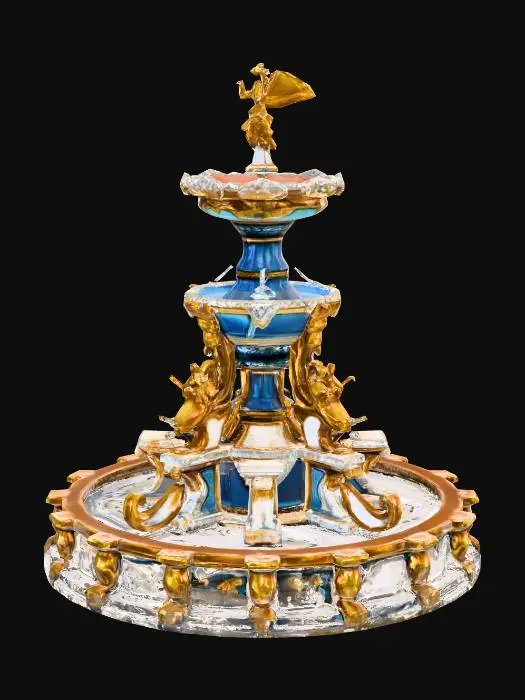 3D model for Fancy Fountain, royal fantasy style, for courtyard centerpiece