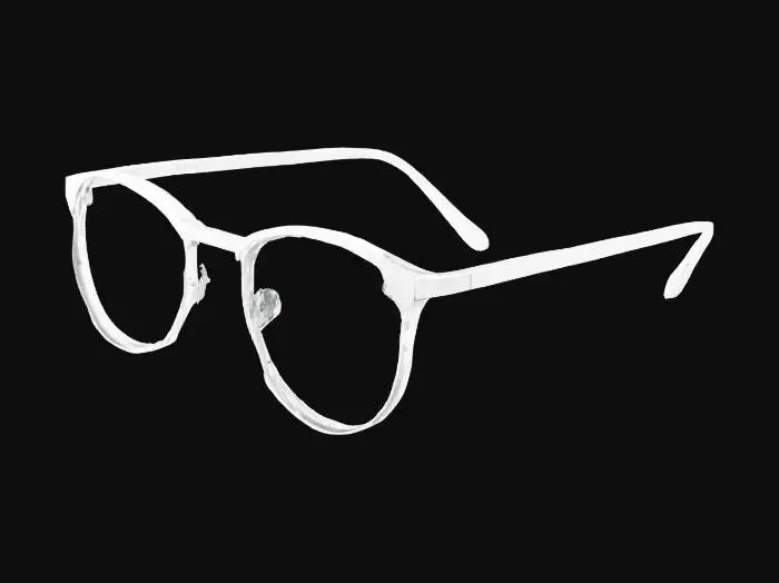 3D model for Simple eyeglasses with the contour made of aluminium